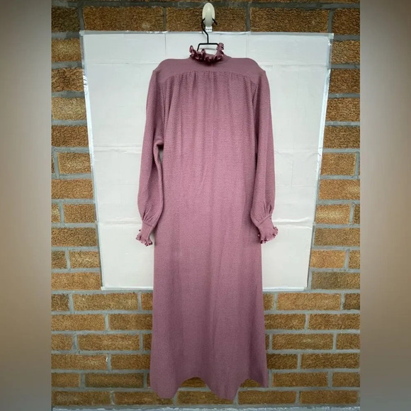 Liseuses Poggi 1973 virgin wool dusty pink duster large - Picture 12 of 17